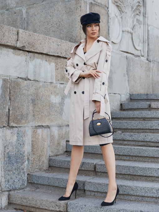 Пальто и плащи MilaNova модель Плащ Q-44 бежевый Фото