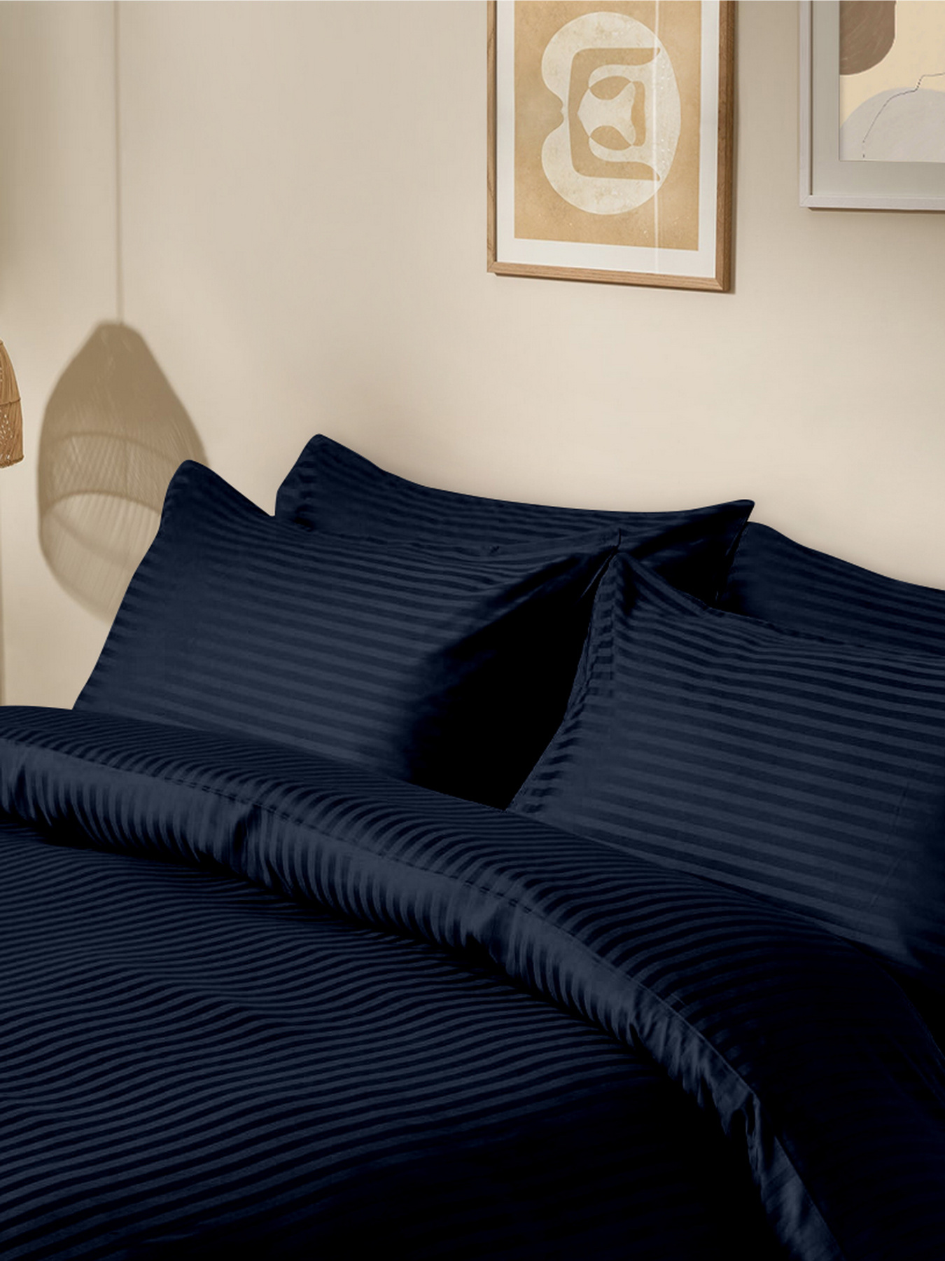 Набір наволочок сатин на подушку NAVY Cosas модель SetPillow_StrSatin_51Navy_40x60 Фото