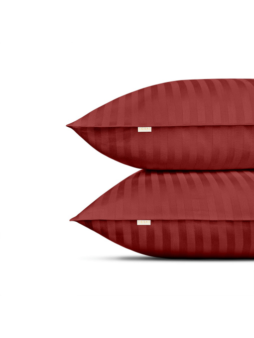 Набір наволочок сатин на подушку BURGUNDY Cosas модель SetPillow_StrSatin_13Burgundy_40x60 Фото