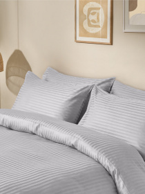 Набір наволочок сатин на подушку SILVER Cosas модель SetPillow_StrSatin_09Silver_40x60 Фото