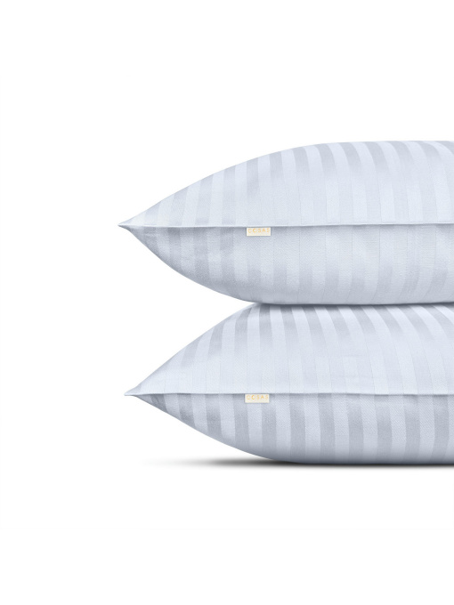 Набор наволочек сатин на подушку PORCELAIN Cosas модель SetPillow_StrSatin_01Porcelain_40x60 Фото