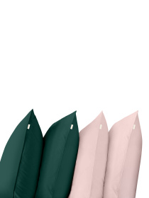 Набор наволочек на подушку DARK GREEN & ROSE SET Cosas модель Set4Pillow_91GreenDark_40Rose_50x70 Фото