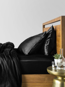 Набір наволочок сатин на подушку BLACK Cosas модель SetPillow_Satin_00Black_40x60 Фото