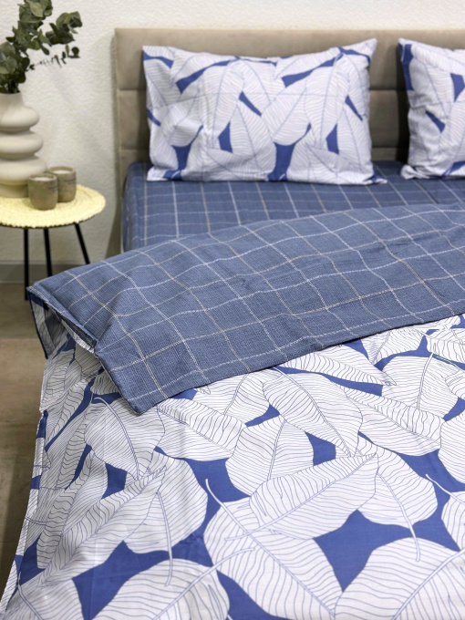 Комплект постільної білизни двосторонній з Листям Ecotton модель 23373-21004 Фото