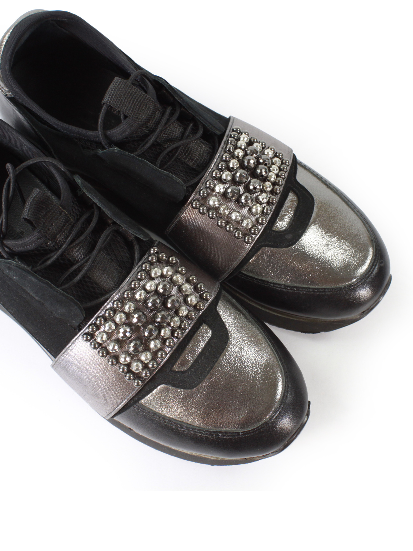 Кроссовки It-girl модель D19YA-205black-silver Фото