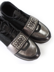 Кроссовки It-girl модель D19YA-205black-silver Фото