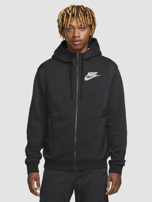 Худи и свитшоты NIKE Sportswear Hybrid Full-Zip Fleece Hoodie модель DO7228-010 Фото