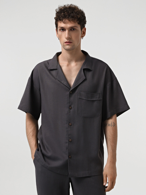 Сорочки IJ модель ij-sorochkaKR-linen-grafit-man Фото