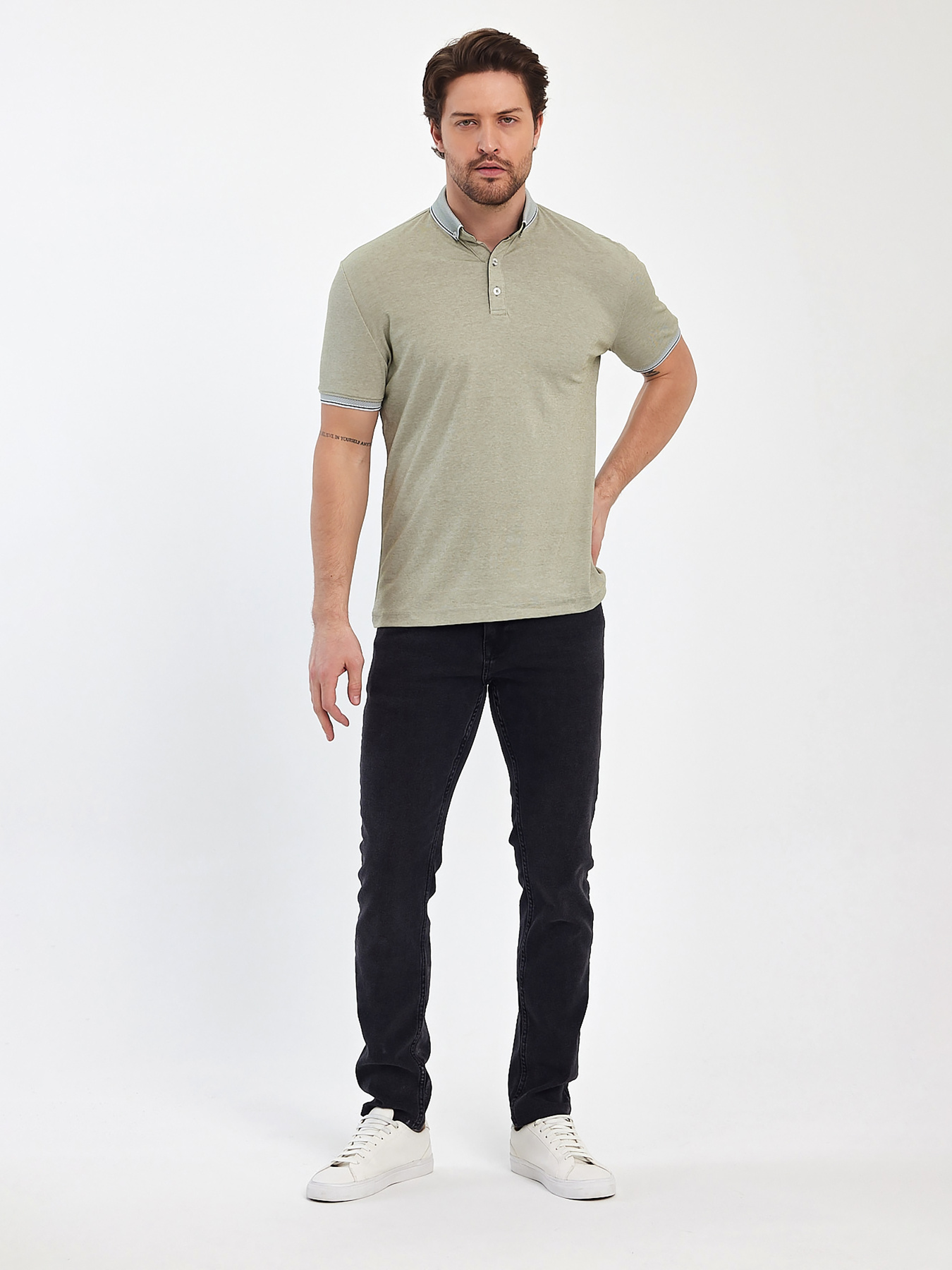 Футболки и поло Trend Collection модель TC12469OliveFTBLK Фото