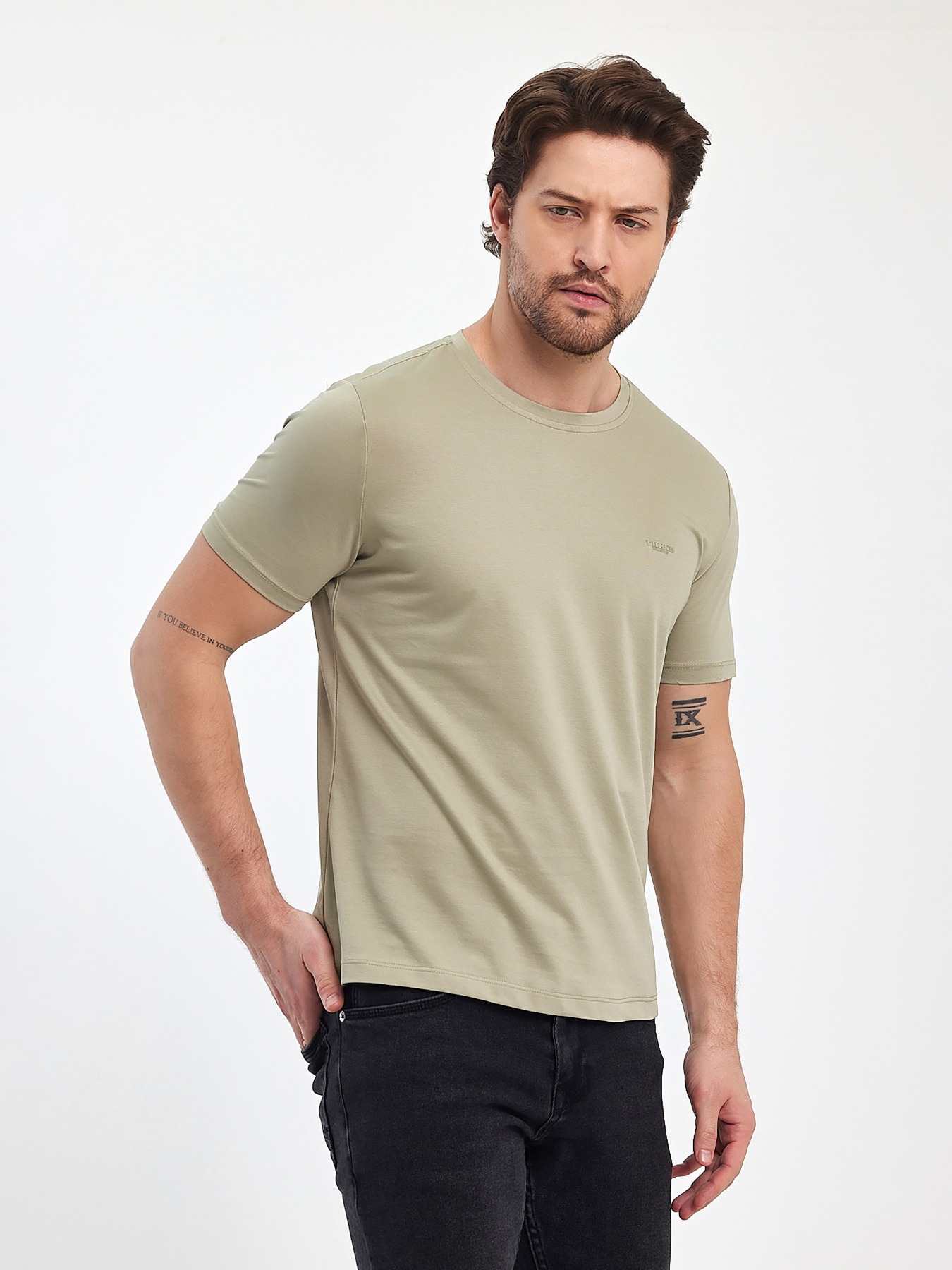 Футболки і поло Trend Collection модель TC12466OliveFTBLK Фото