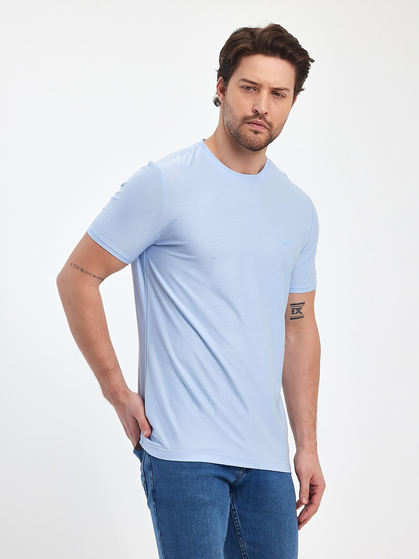 Футболки і поло Trend Collection модель TC12461BlueLightFTBLK Фото