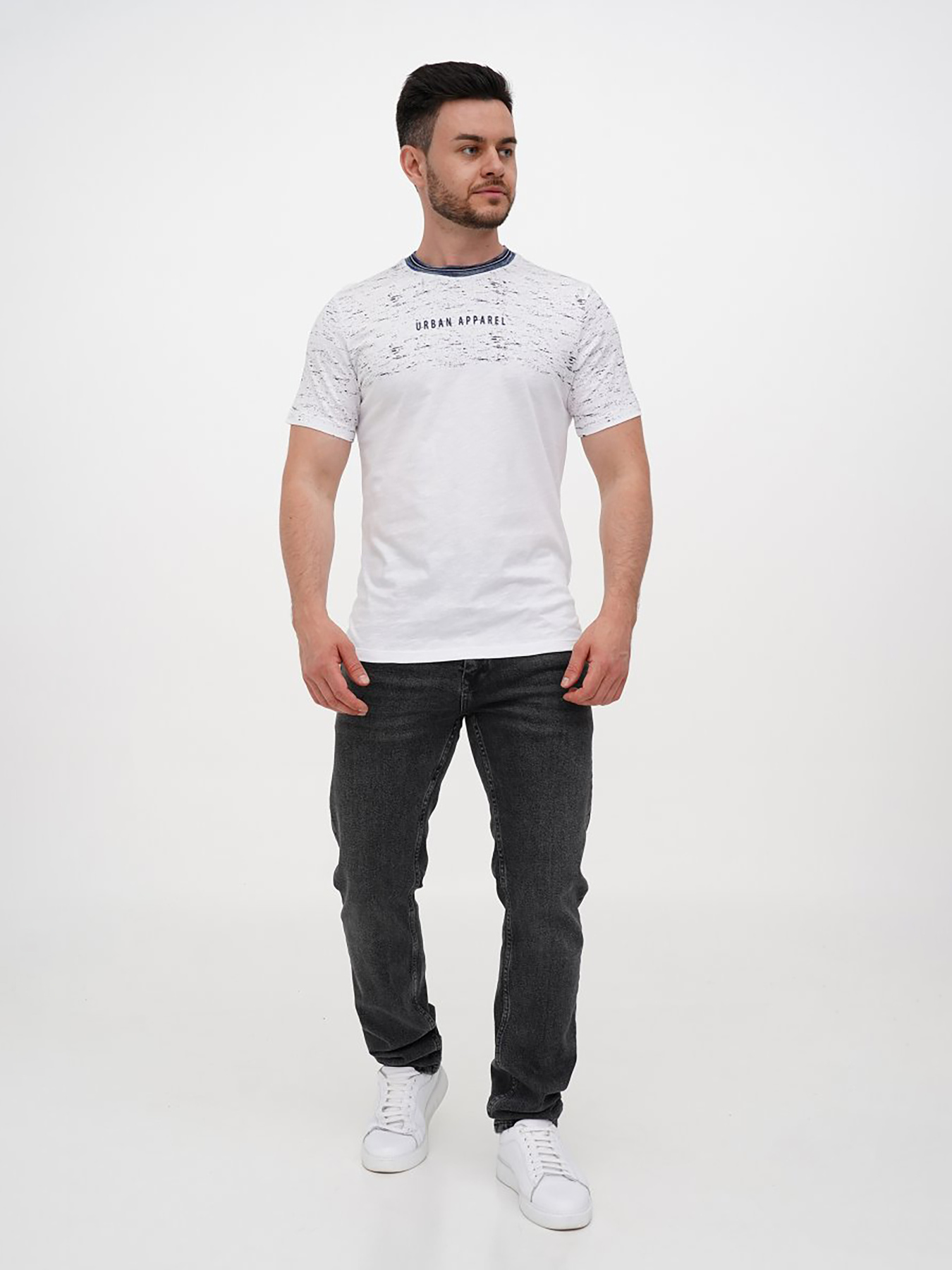 Футболки и поло Trend Collection модель TC12198WhiteFTBLK Фото
