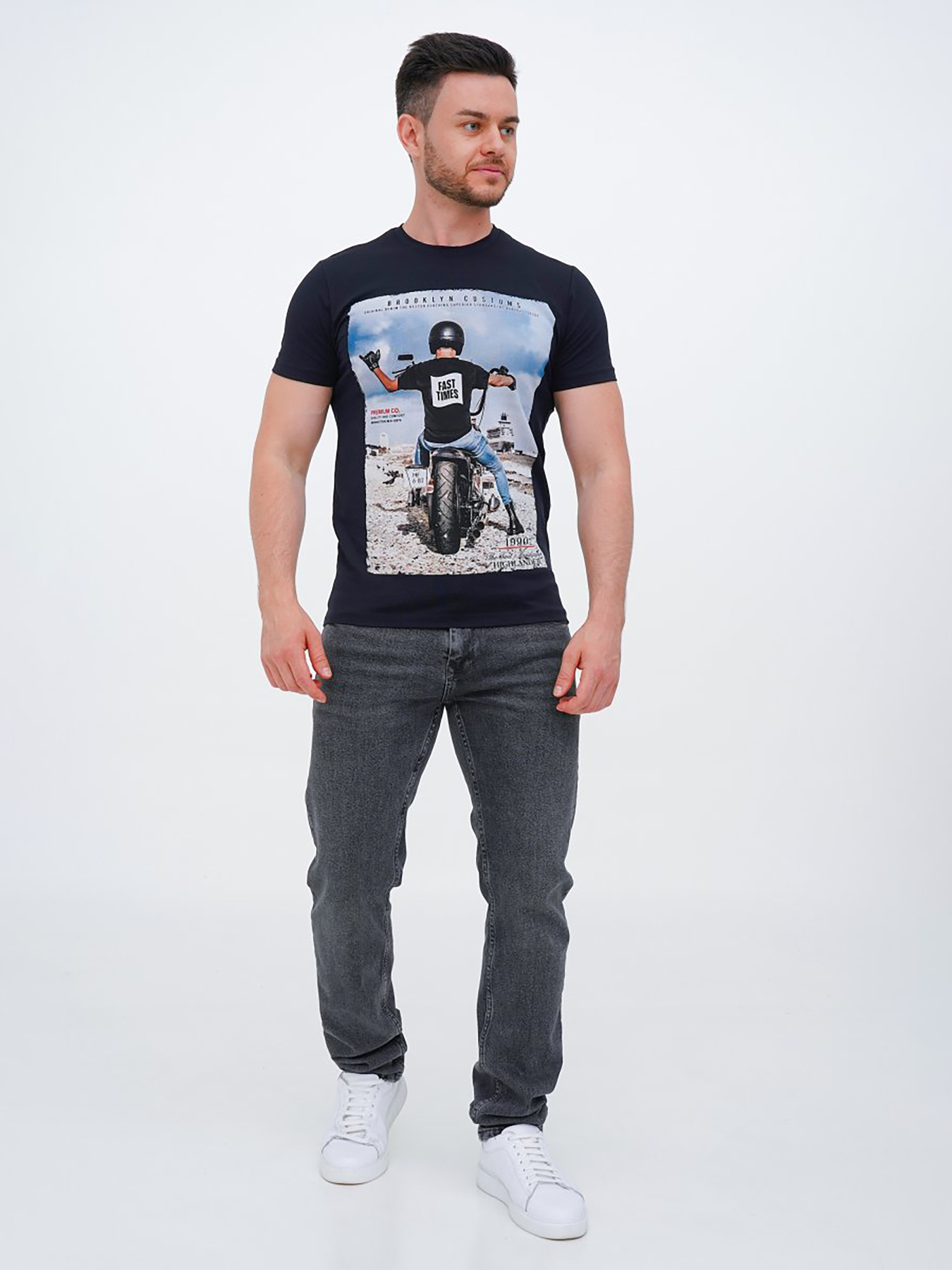 Футболки і поло Trend Collection модель TC12187DarkBlueFTBLK Фото