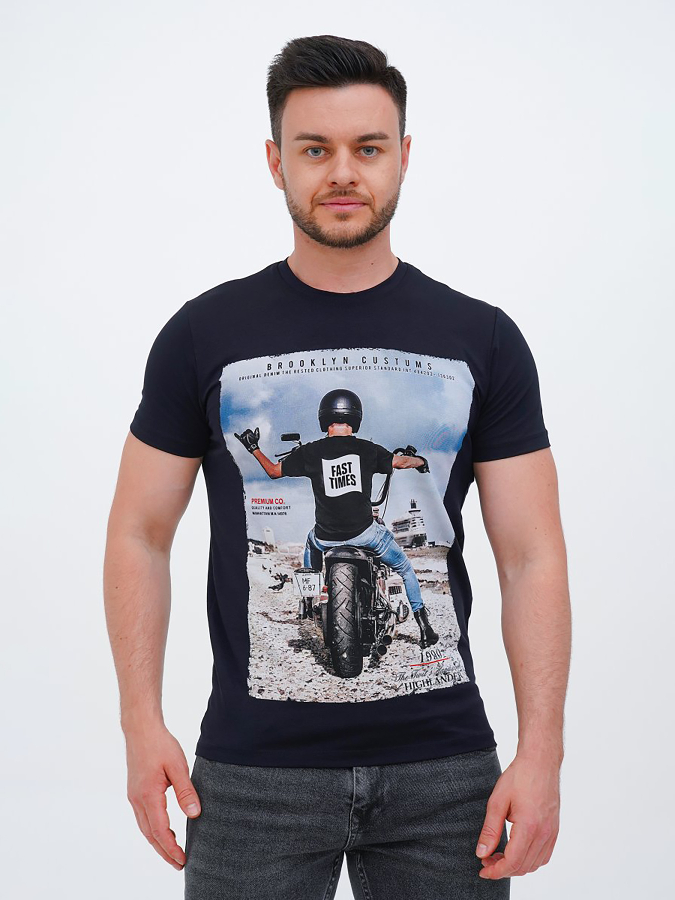 Футболки і поло Trend Collection модель TC12187DarkBlueFTBLK Фото