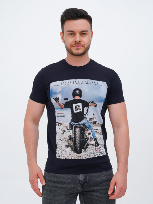 Футболки і поло Trend Collection модель TC12187DarkBlueFTBLK Фото