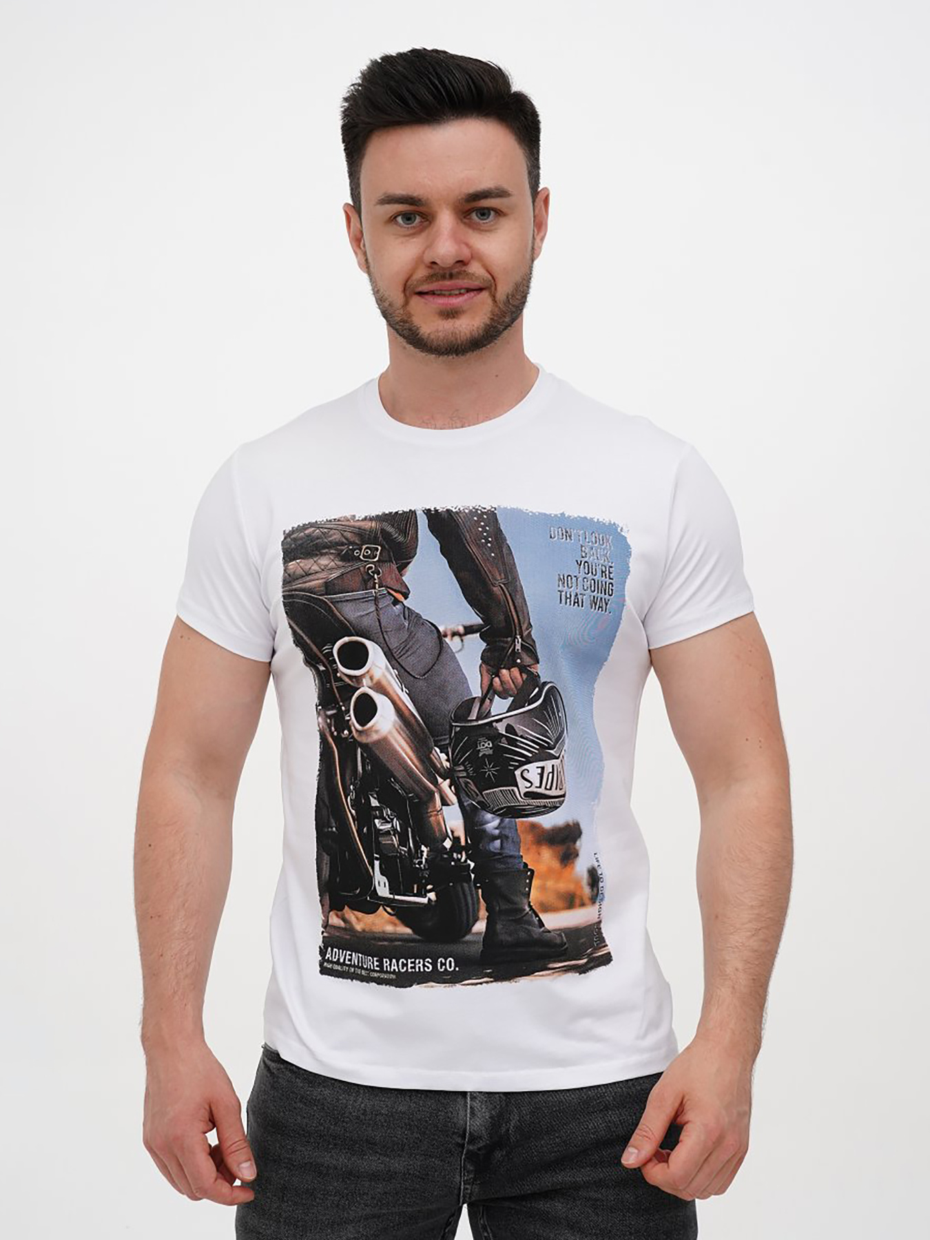 Футболки і поло Trend Collection модель TC12183WhiteFTBLK Фото