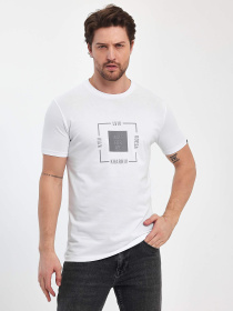 Футболки і поло Trend Collection модель TC11384WhiteFTBLK Фото