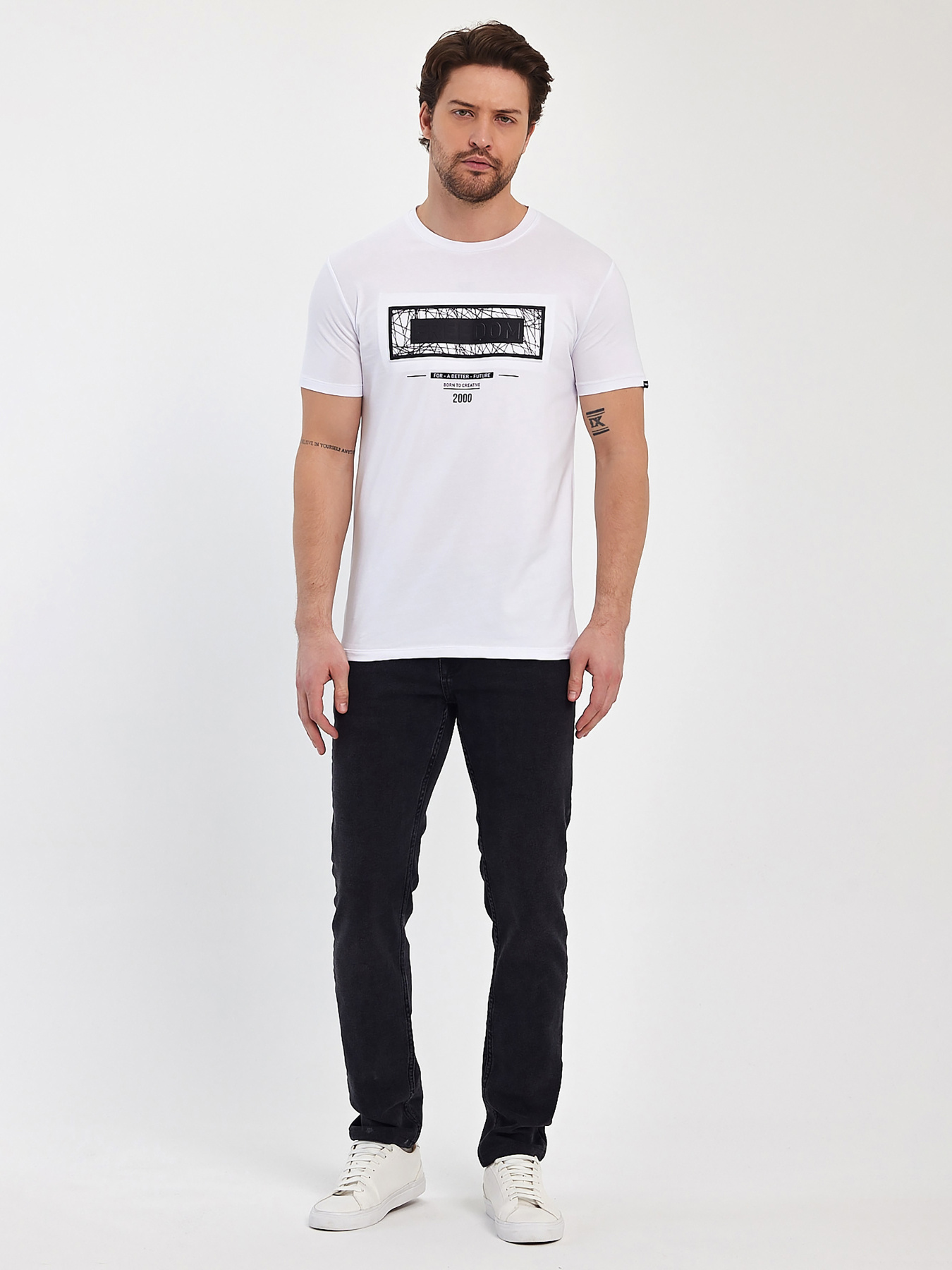 Футболки и поло Trend Collection модель TC11382WhiteFTBLK Фото