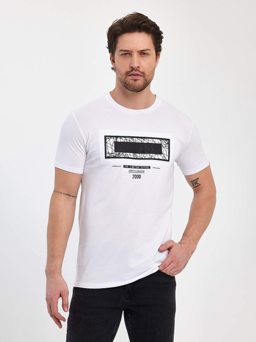 Футболки і поло Trend Collection модель TC11382WhiteFTBLK Фото