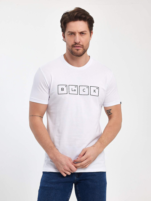 Футболки і поло Trend Collection модель TC11376WhiteFTBLK Фото