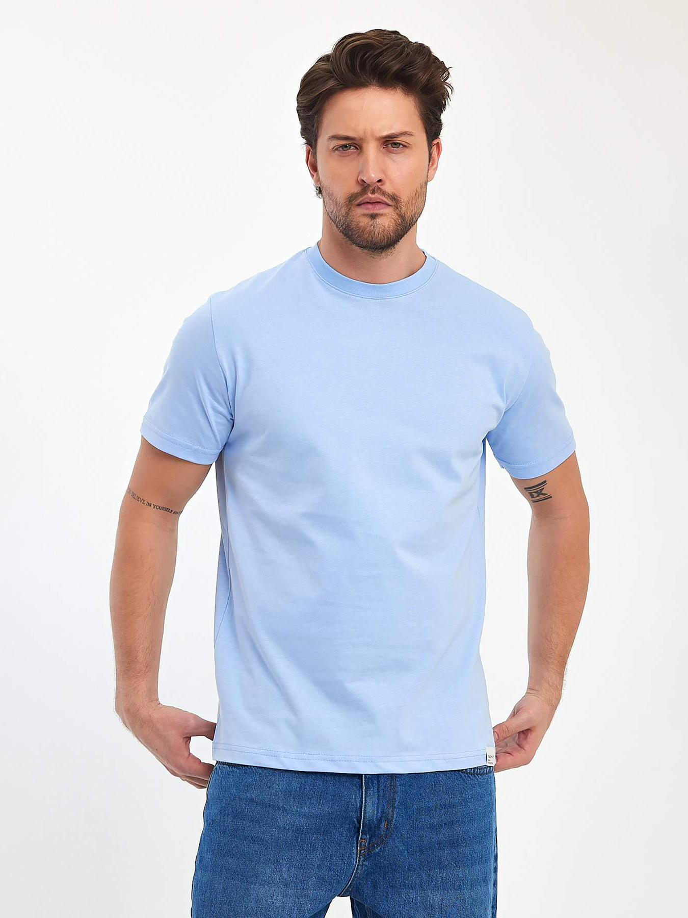 Футболки і поло Trend Collection модель TC11288BlueLightFTBLK Фото
