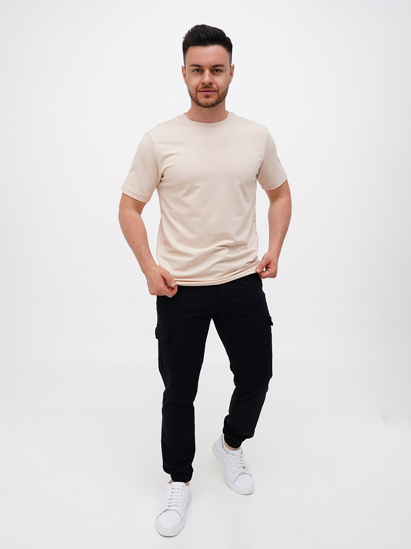 Футболки і поло Trend Collection модель TC11272BeigeFTBLK Фото