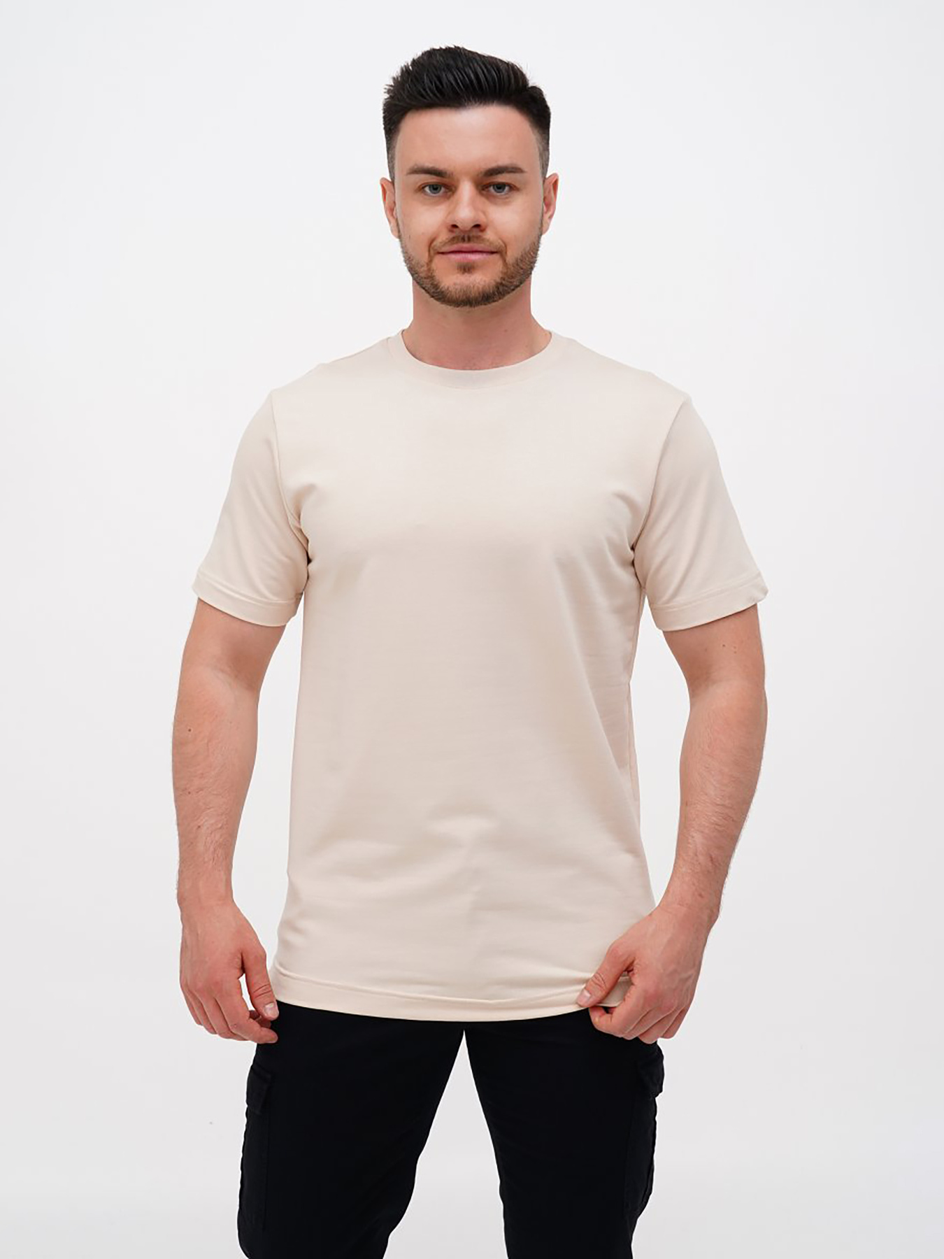 Футболки і поло Trend Collection модель TC11272BeigeFTBLK Фото