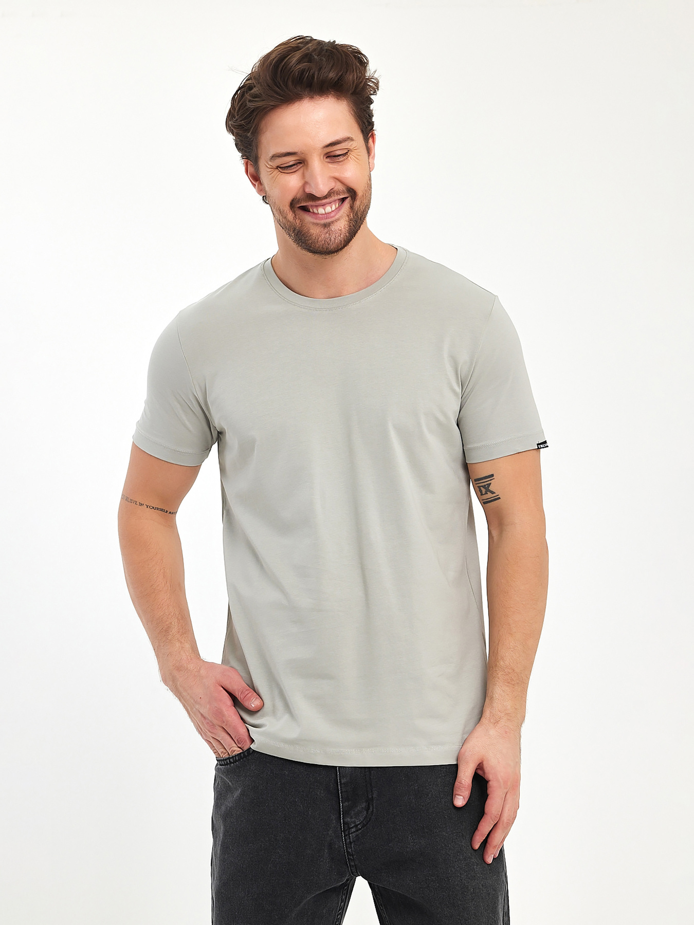 Футболки і поло Trend Collection модель TC11175LightGreyFTBLK Фото