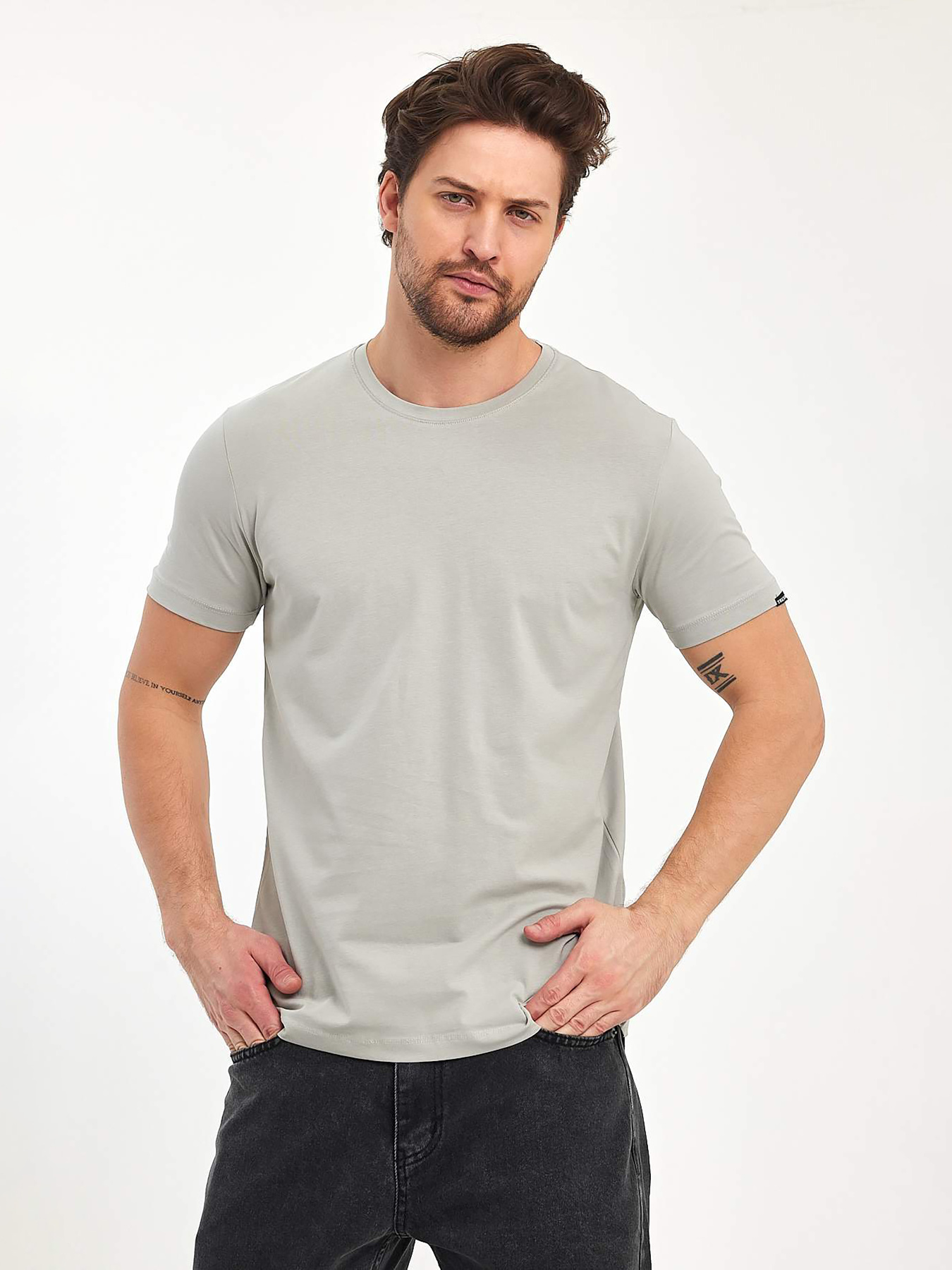 Футболки і поло Trend Collection модель TC11175LightGreyFTBLK Фото