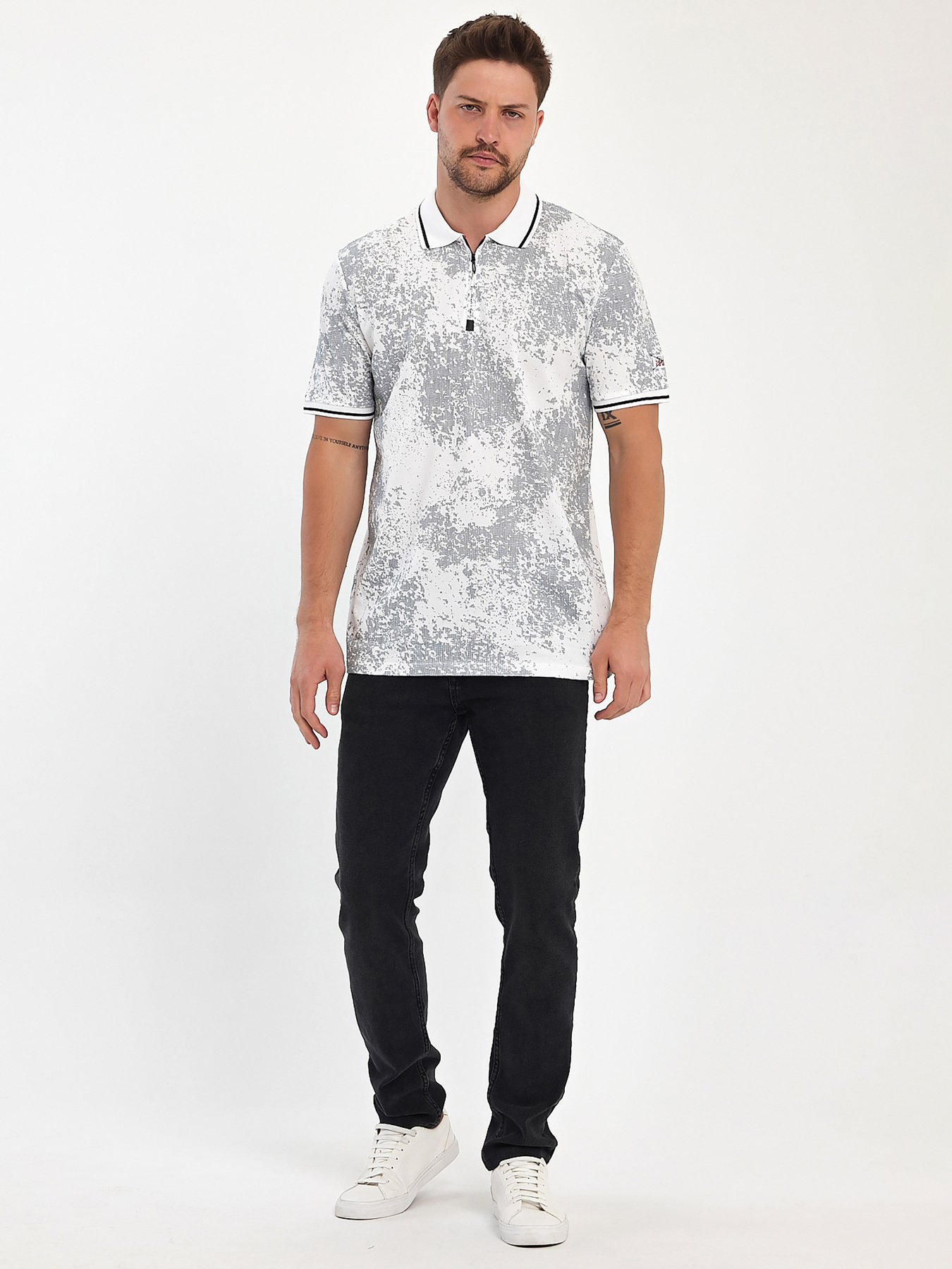 Футболки и поло Trend Collection модель TC11107WhiteFTBLK Фото