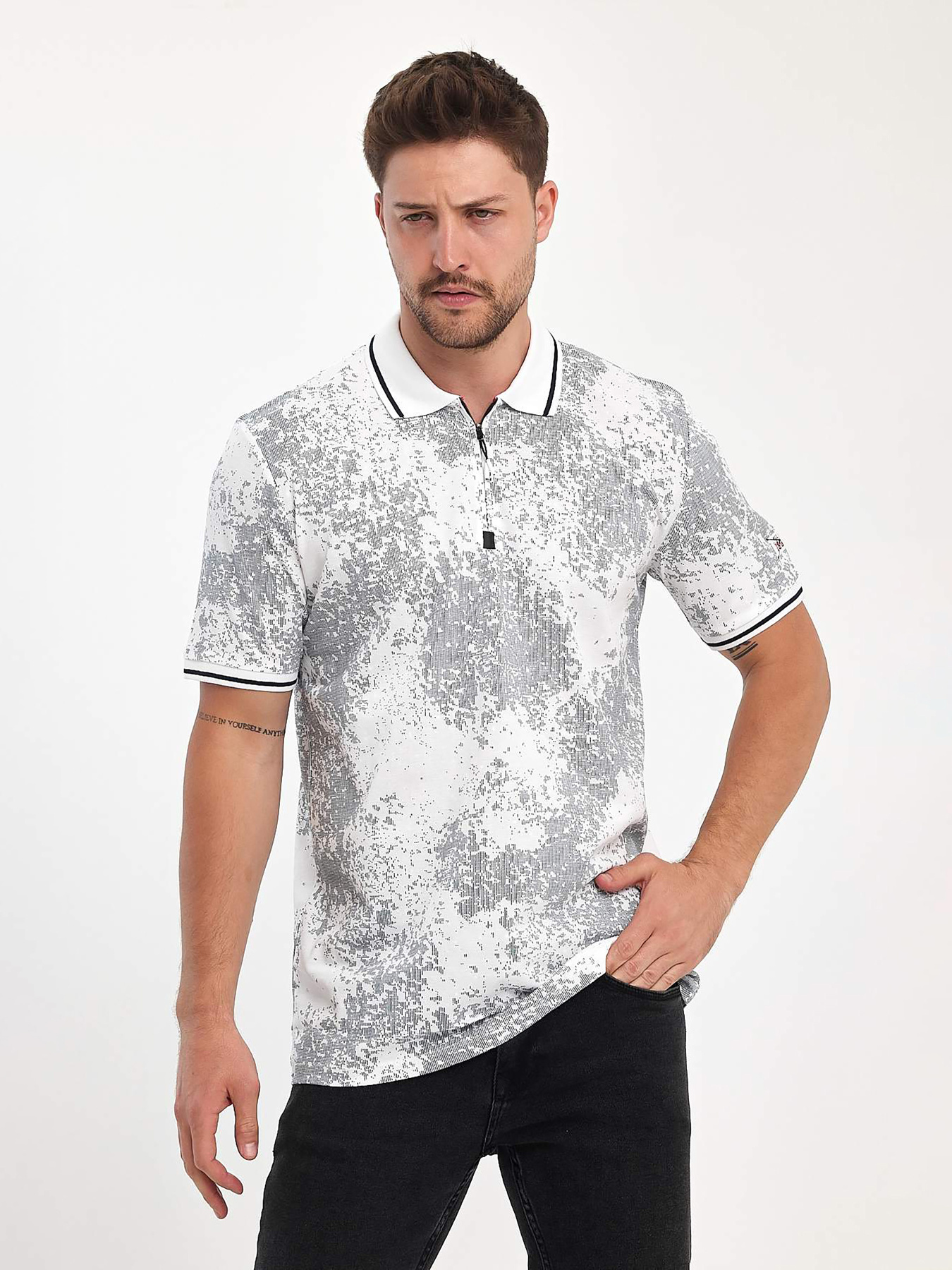 Футболки и поло Trend Collection модель TC11107WhiteFTBLK Фото