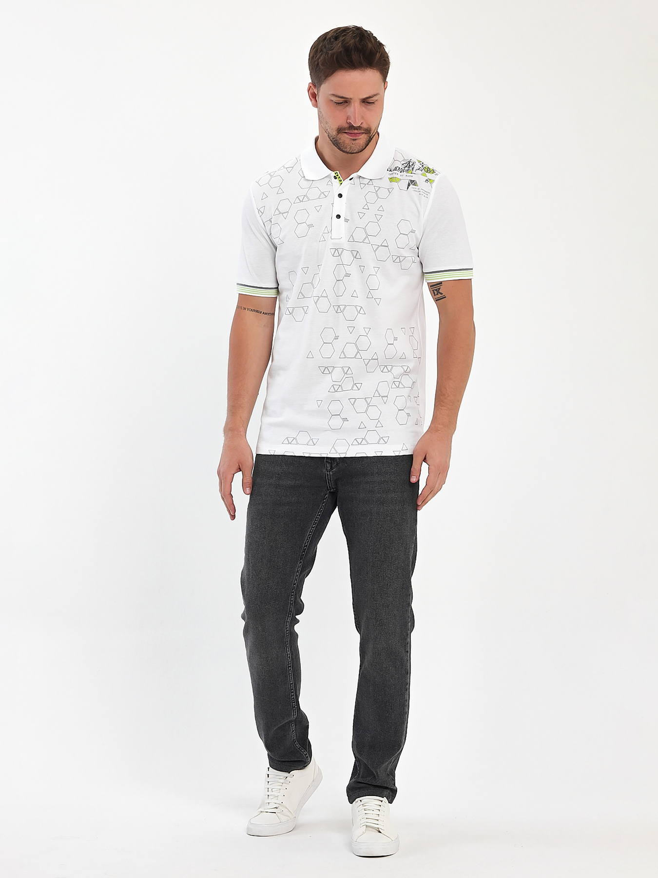 Футболки и поло Trend Collection модель TC11104WhiteFTBLK Фото