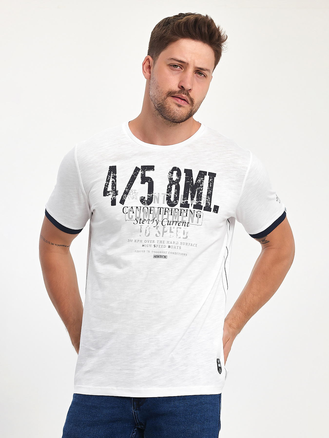 Футболки и поло Trend Collection модель TC11072WhiteFTBLK Фото