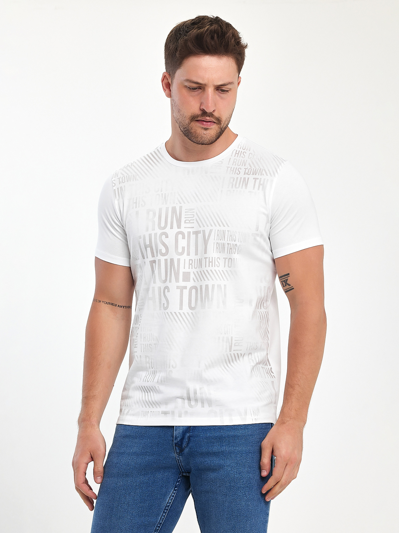 Футболки и поло Trend Collection модель TC11065WhiteFTBLK Фото