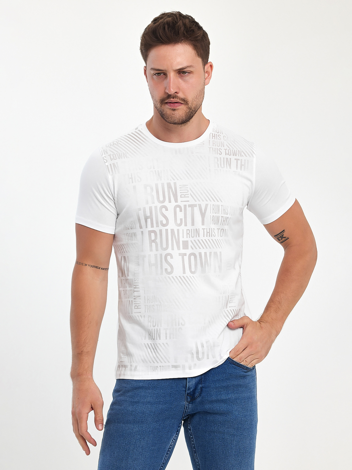 Футболки и поло Trend Collection модель TC11065WhiteFTBLK Фото