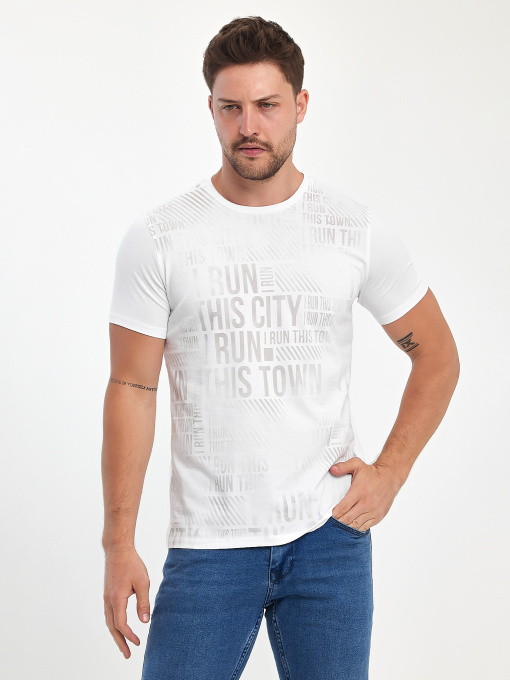 Футболки і поло Trend Collection модель TC11065WhiteFTBLK Фото