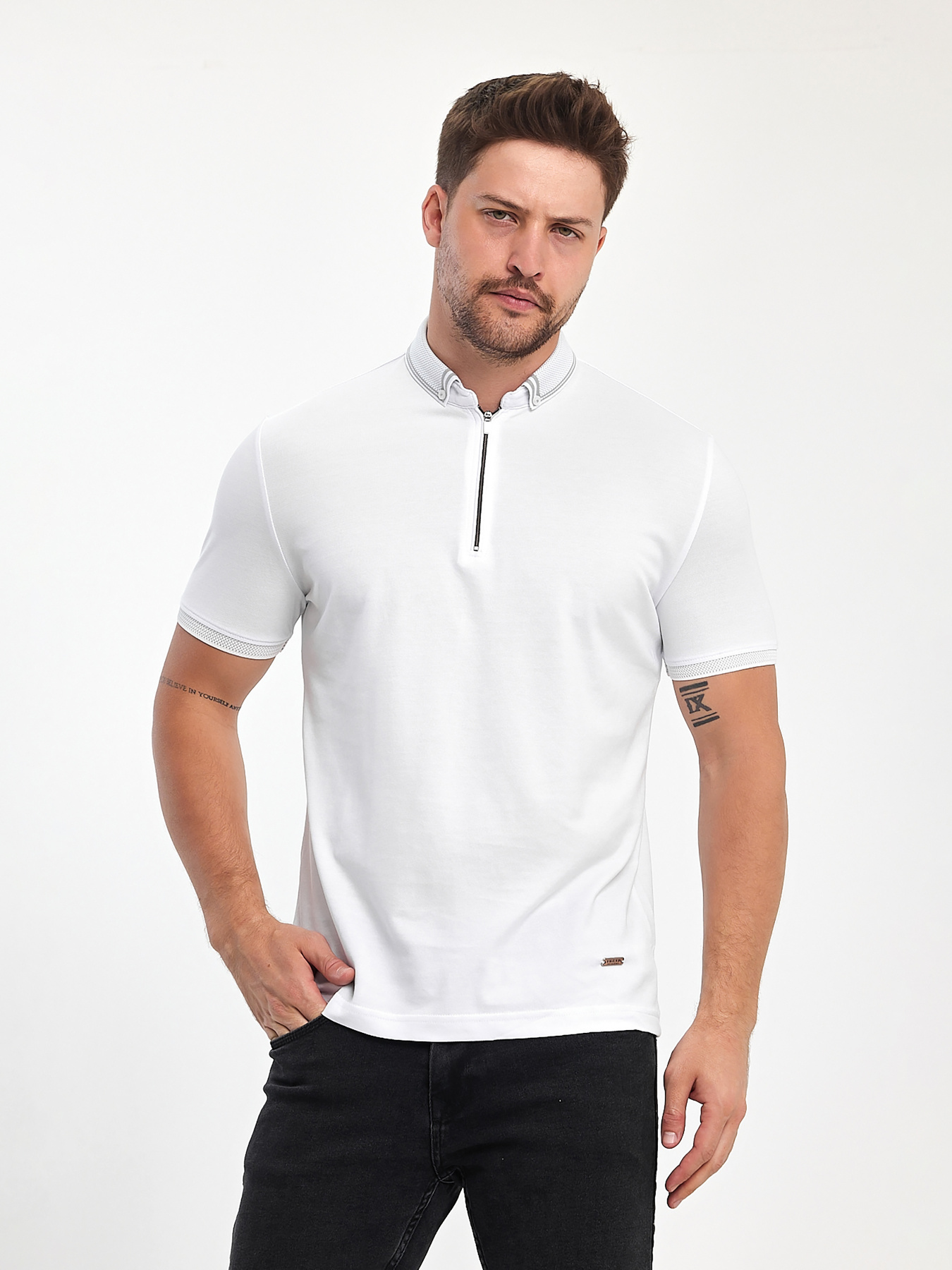 Футболки и поло Trend Collection модель TC11059WhiteFTBLK Фото