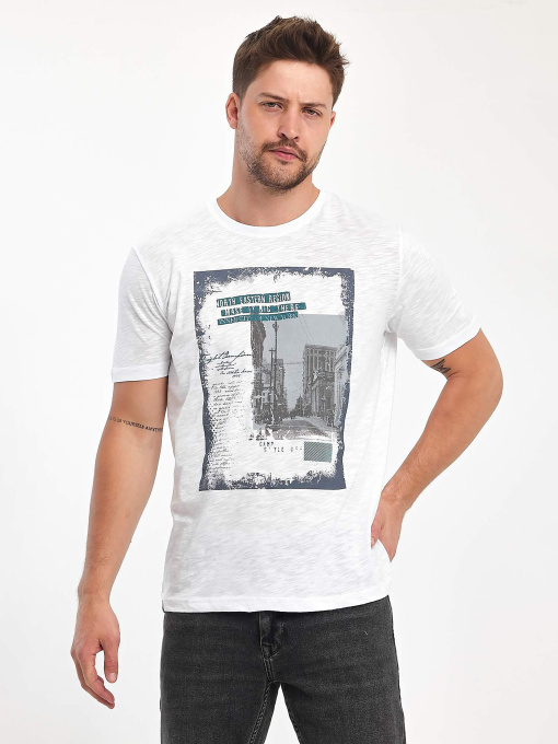 Футболки и поло Trend Collection модель TC10991WhiteFTBLK Фото