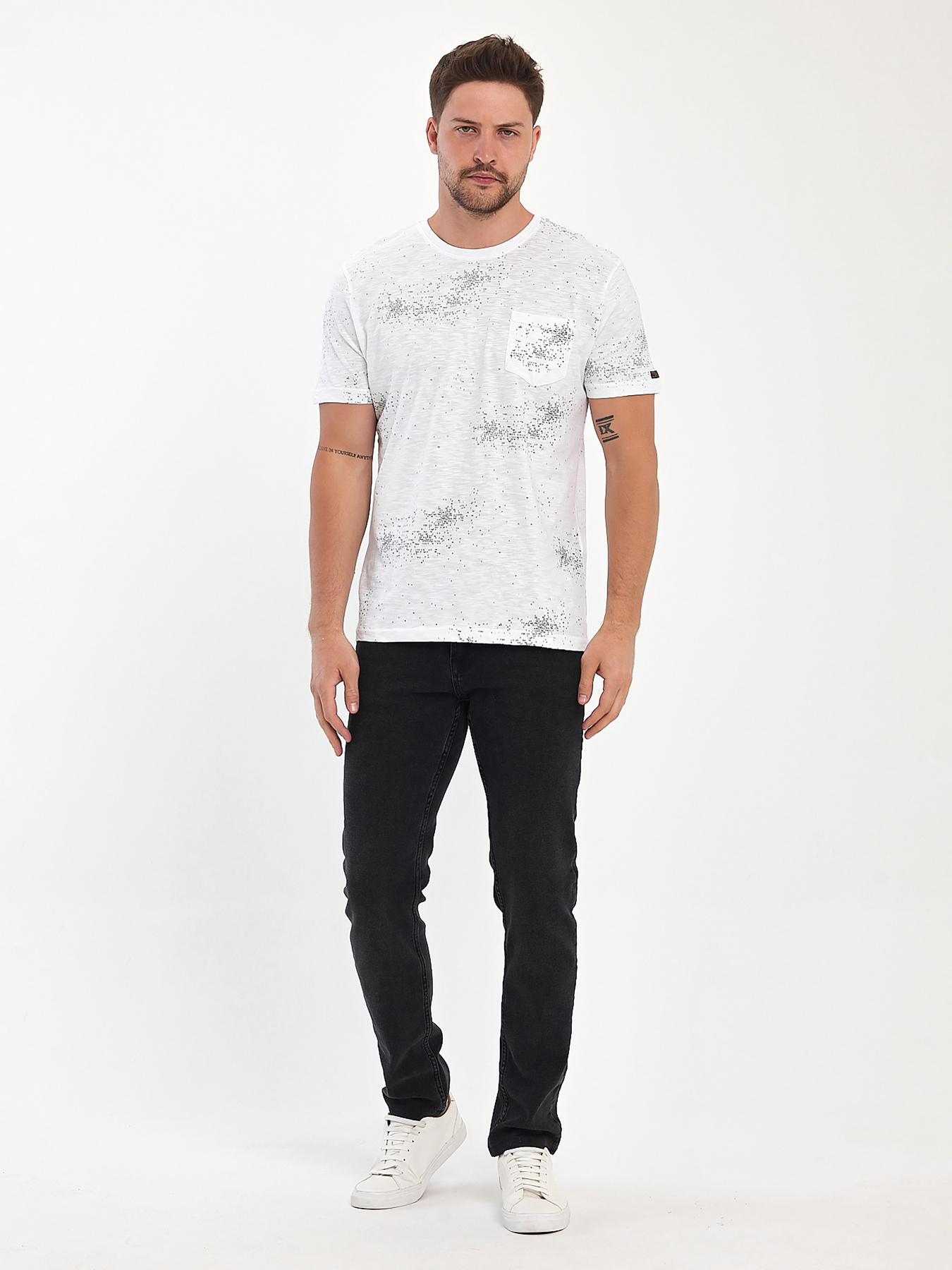 Футболки и поло Trend Collection модель TC10987WhiteFTBLK Фото