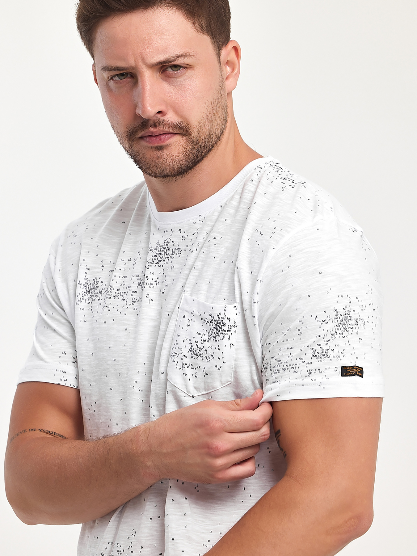 Футболки и поло Trend Collection модель TC10987WhiteFTBLK Фото