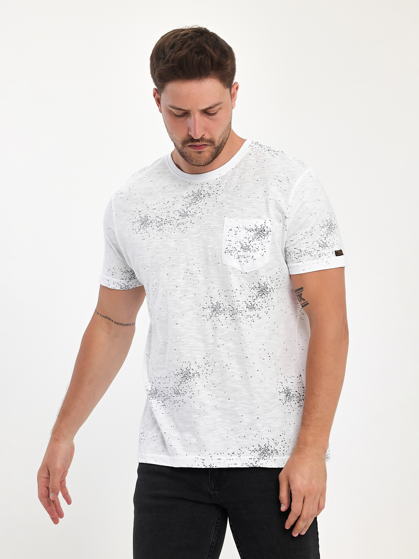 Футболки и поло Trend Collection модель TC10987WhiteFTBLK Фото