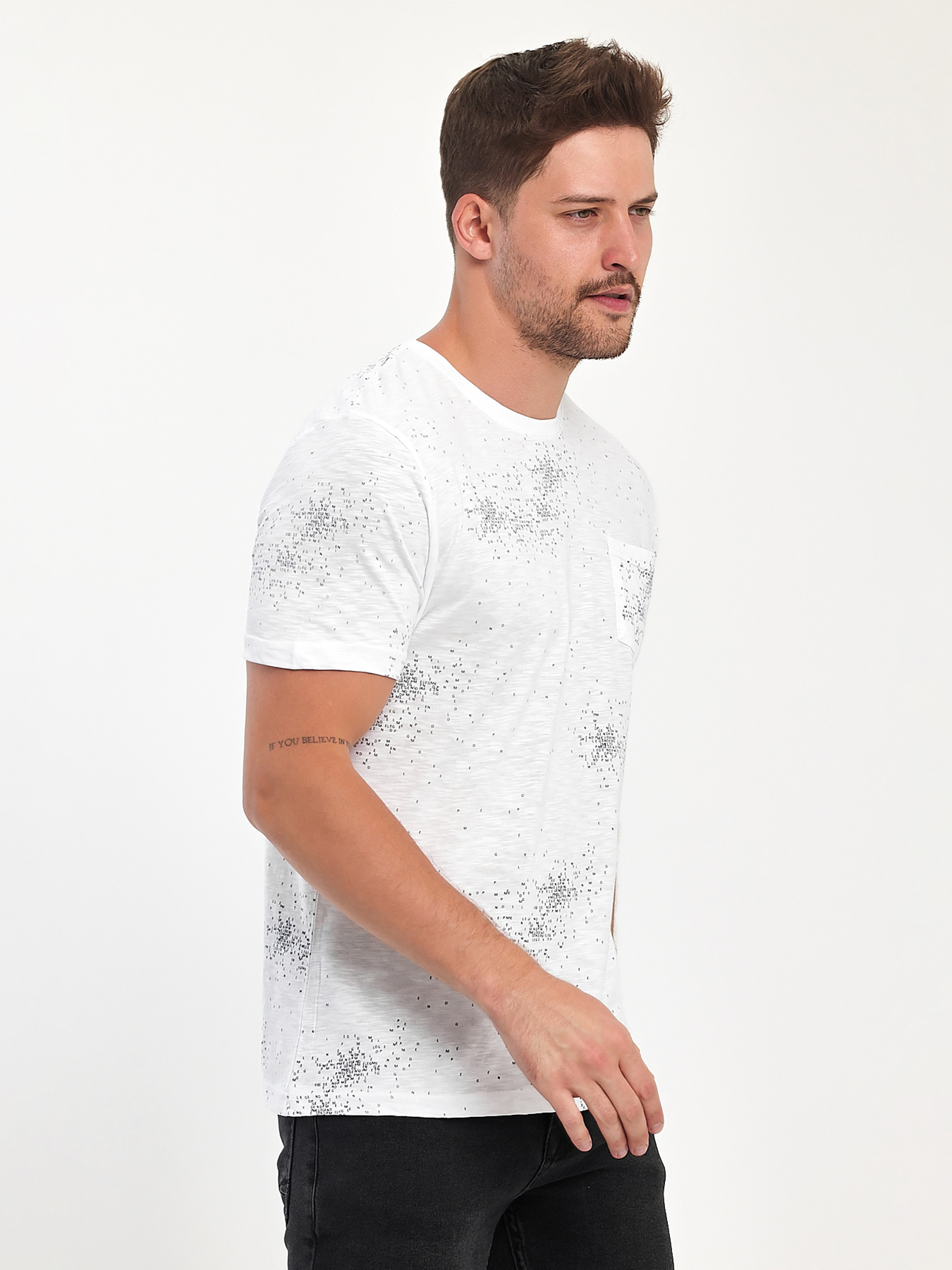 Футболки и поло Trend Collection модель TC10987WhiteFTBLK Фото