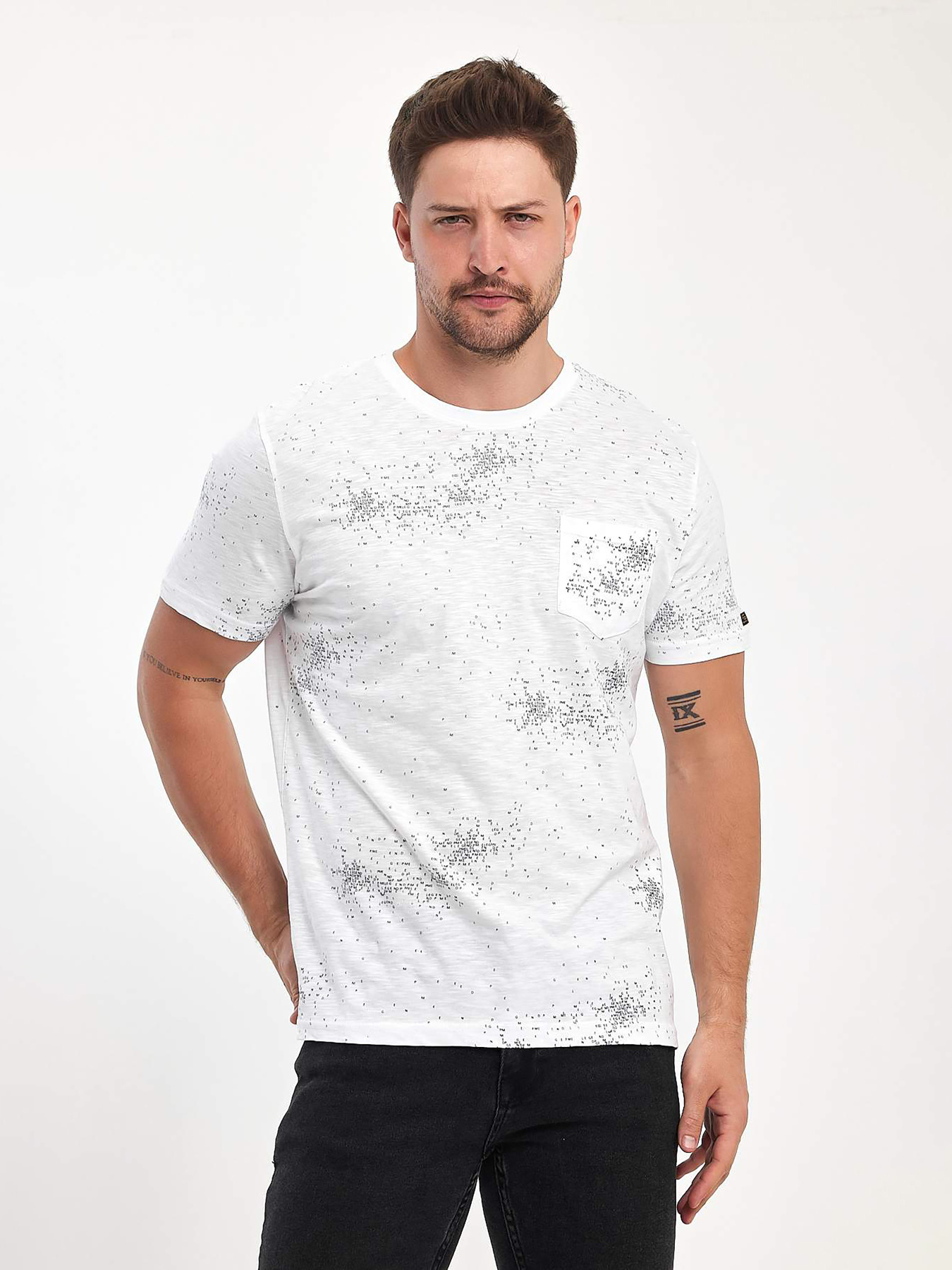Футболки и поло Trend Collection модель TC10987WhiteFTBLK Фото