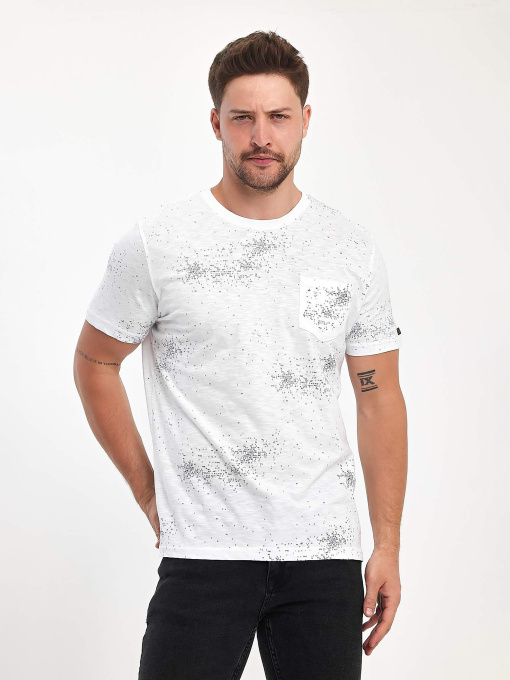 Футболки и поло Trend Collection модель TC10987WhiteFTBLK Фото
