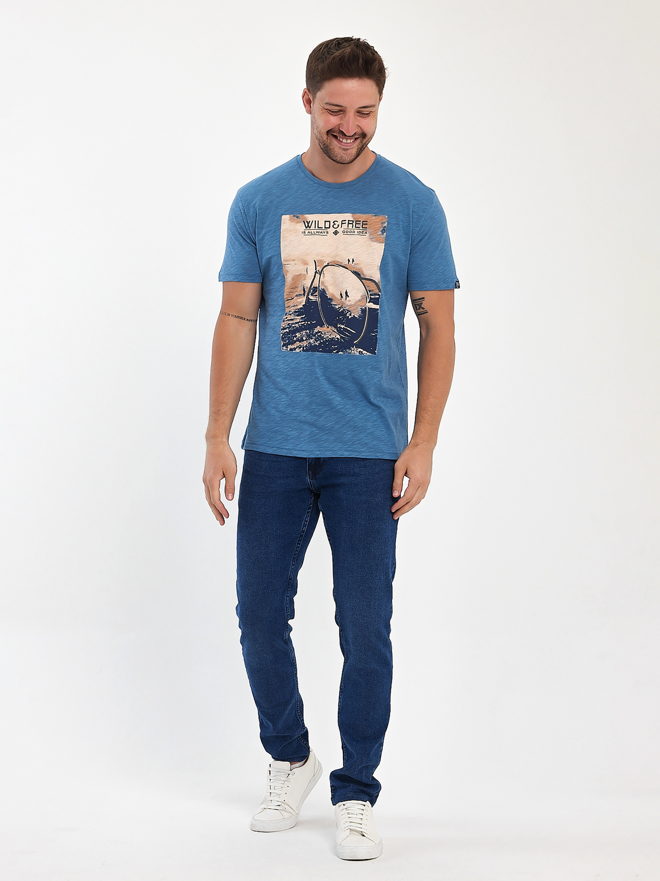 Футболки и поло Trend Collection модель TC10983BlueFTBLK Фото