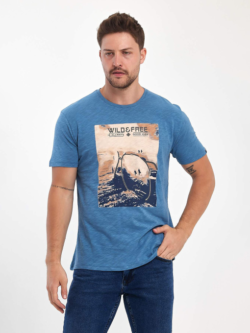 Футболки и поло Trend Collection модель TC10983BlueFTBLK Фото