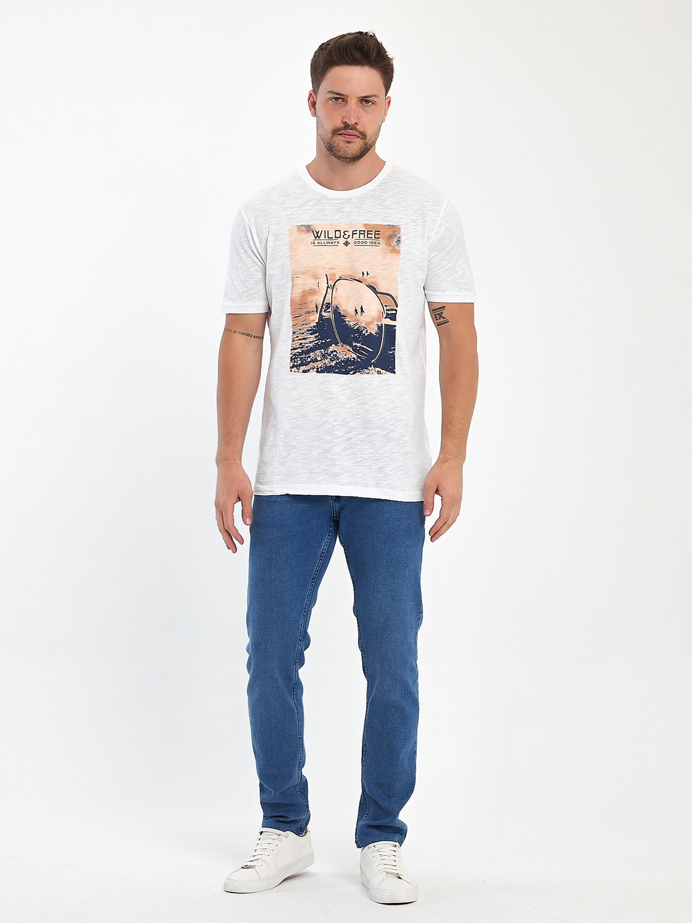 Футболки и поло Trend Collection модель TC10982WhiteFTBLK Фото