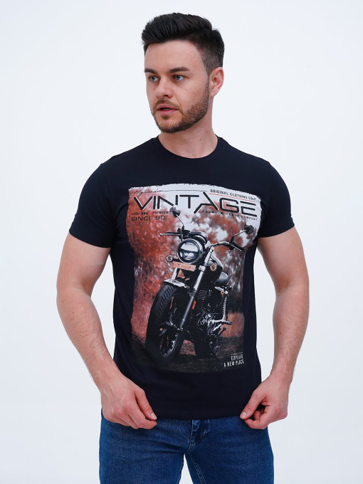 Футболки і поло Trend Collection модель TC10764DarkBlueFTBLK Фото