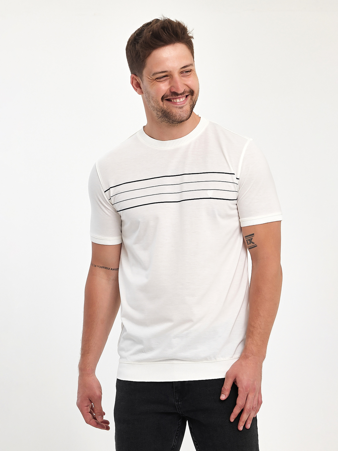 Футболки и поло Trend Collection модель TC10716WhiteFTBLK Фото