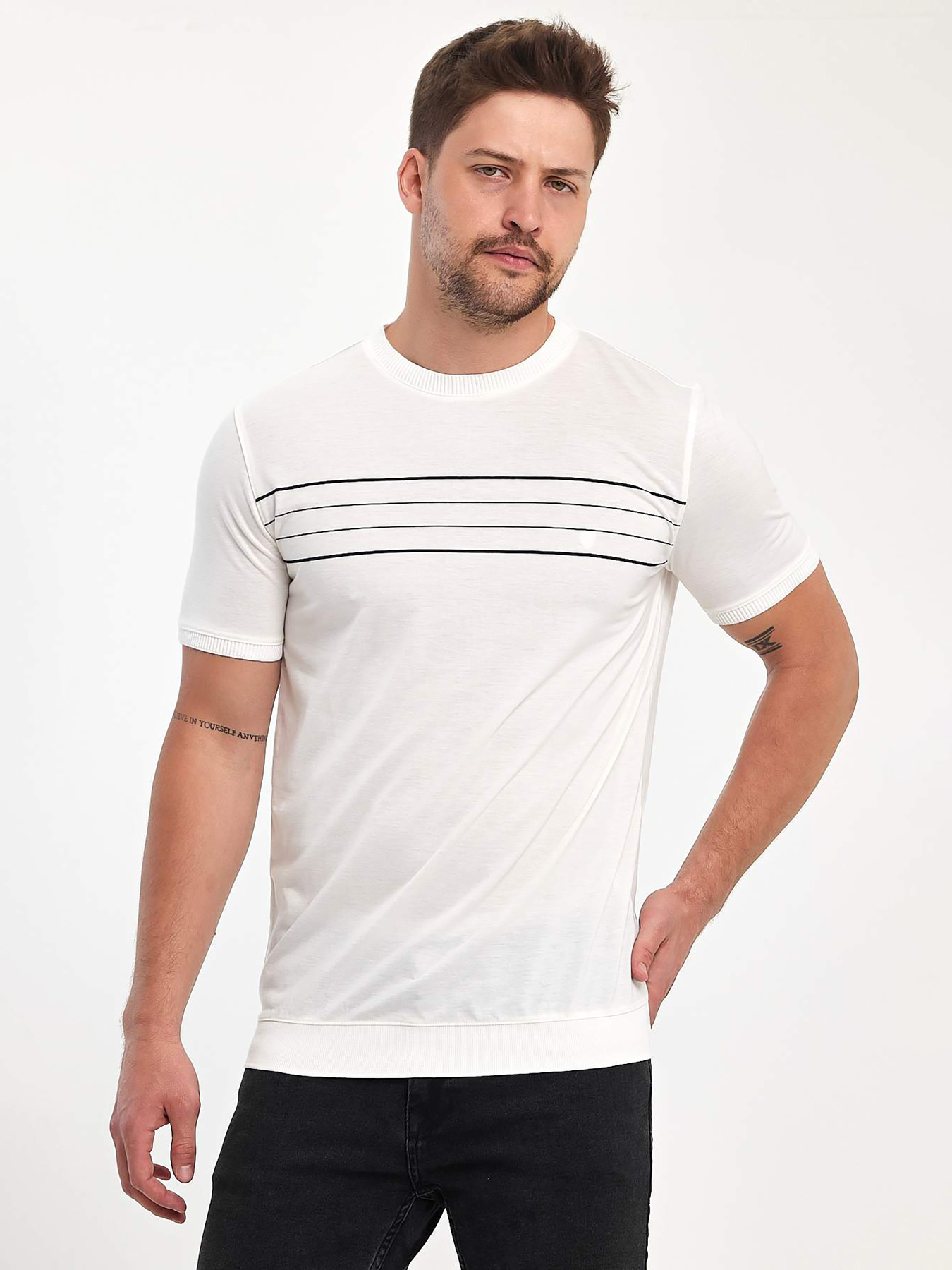 Футболки и поло Trend Collection модель TC10716WhiteFTBLK Фото